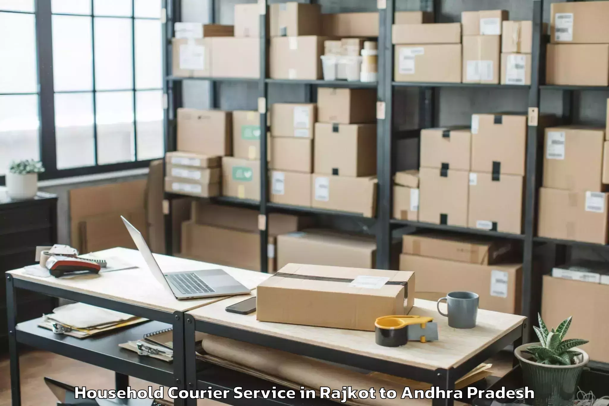 Leading Rajkot to Penuganchiprolu Household Courier Provider